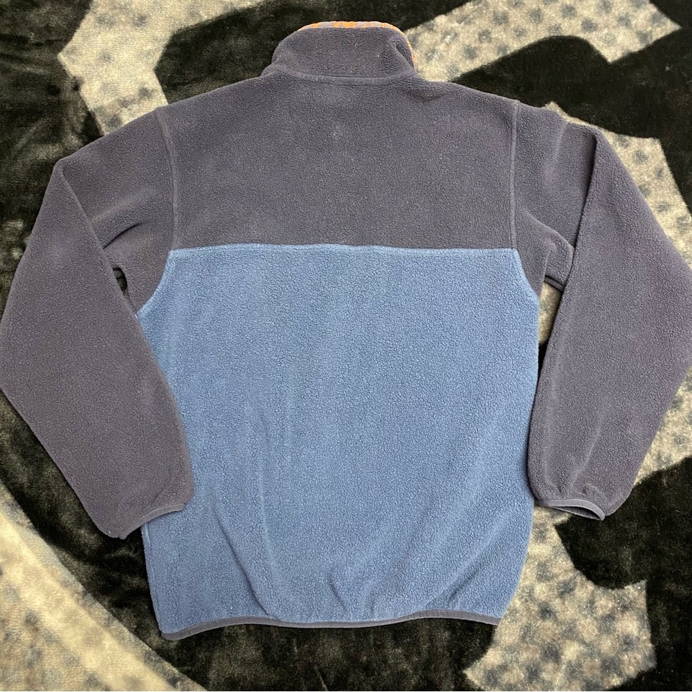 Patagonia Synchilla Snap T Fleece Pullover Sweater Kids Large (12) Wavy Blue - Picture 4 of 10